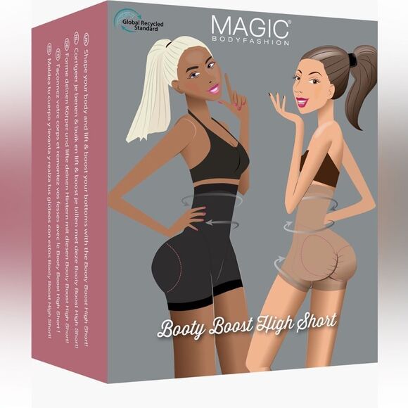 Magic Bodyfashion NEW Booty Boost High Waist Shaper Shorts in Black XXL - Picture 7 of 7